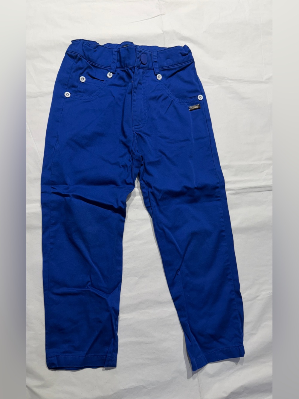 Kids Blue Stretch Cargo Jeans